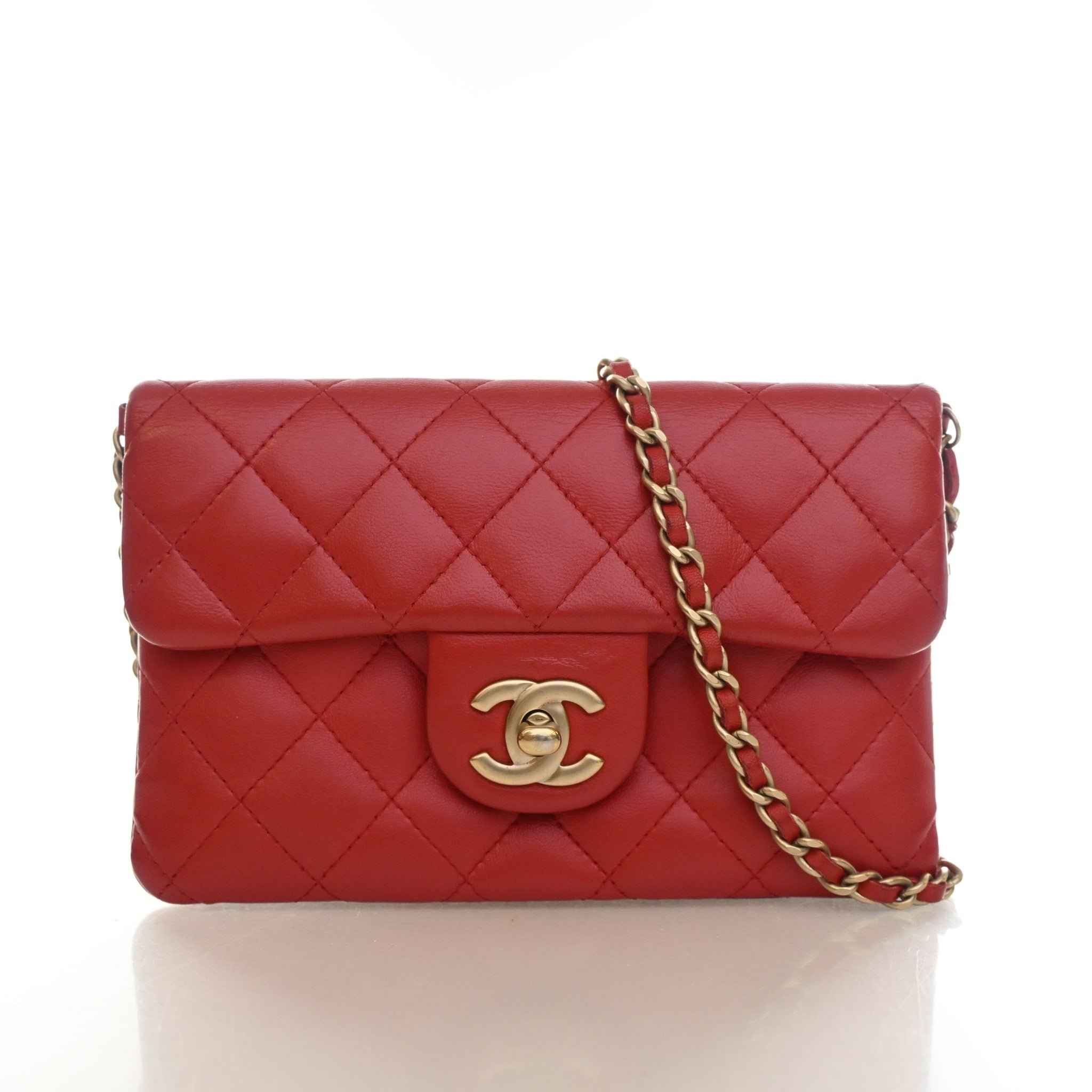 Chanel Lambskin Zip Flap Bag