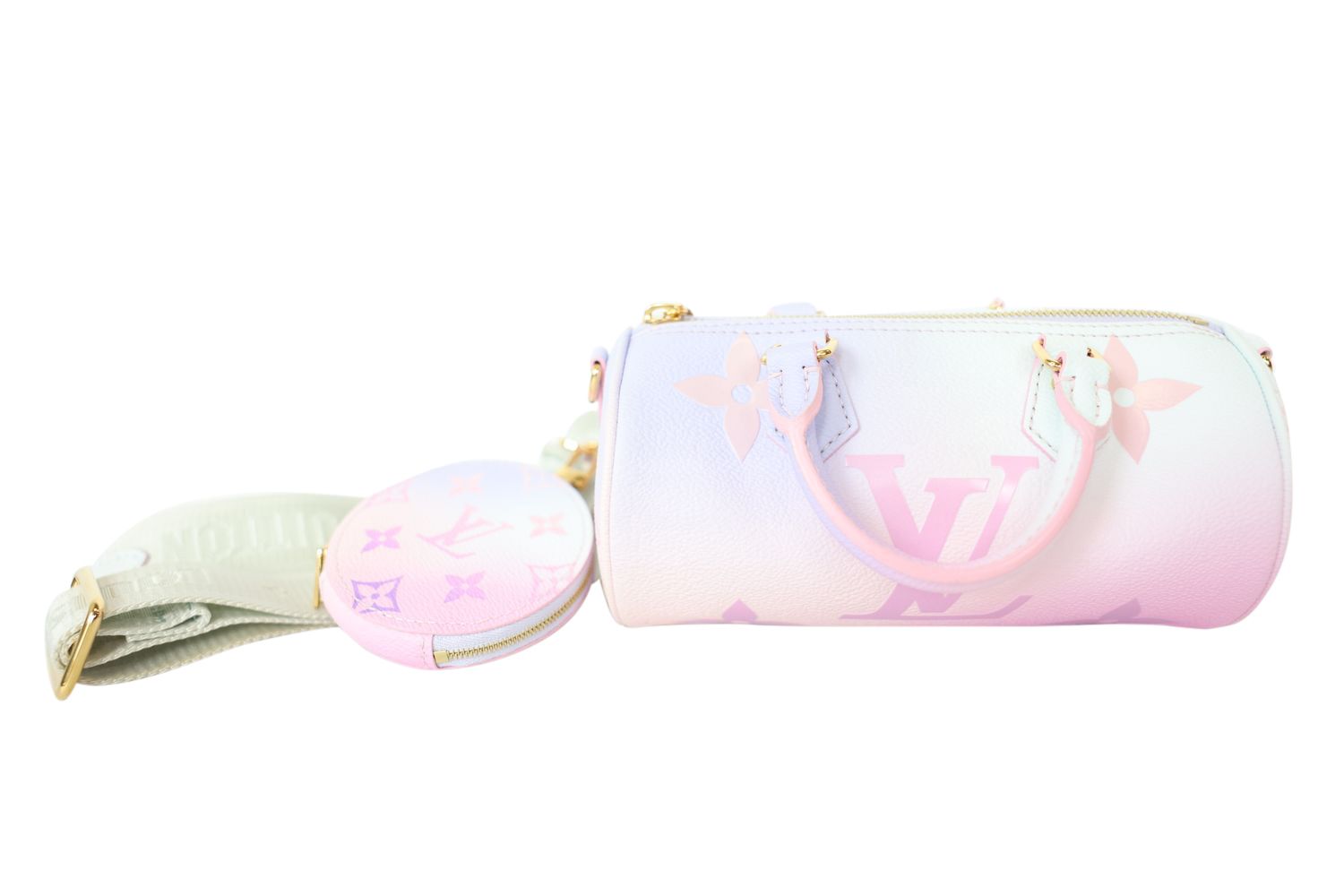 Louis Vuitton Louis Vuitton Papillon BB, Sunrise Pastel Monogram Coated Canvas with Gold Hardware, Preowned in Box WA001