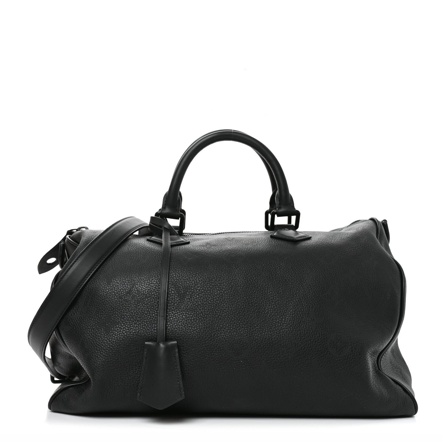 Louis Vuitton Louis Vuitton Calfskin Monogram Speedy P9 Bandouliere 40 Ultra Black