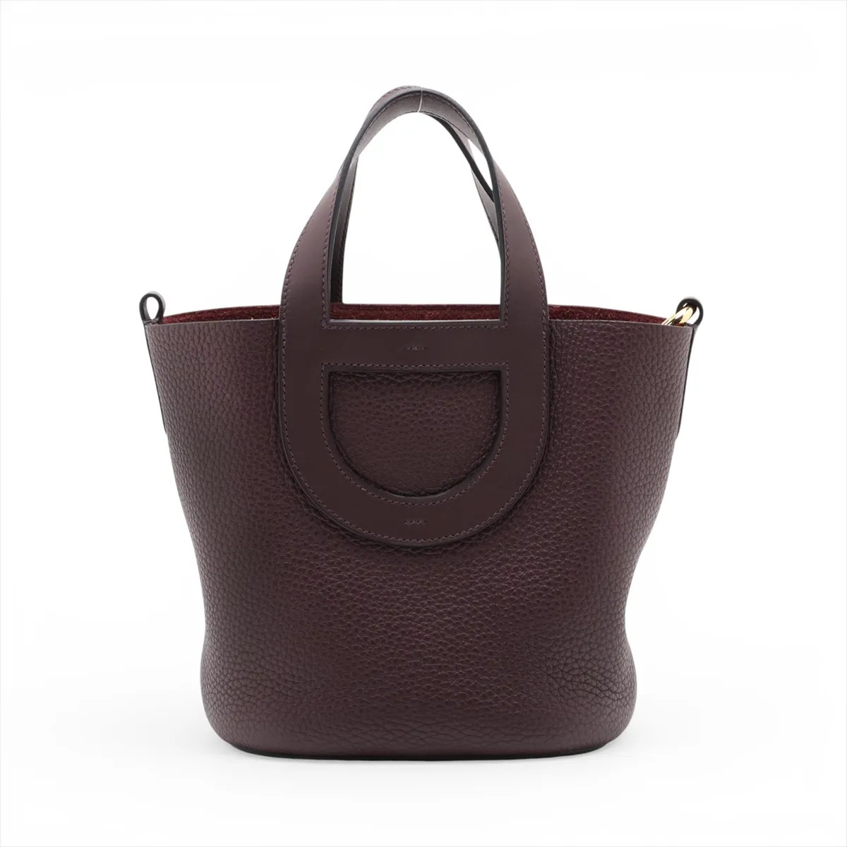 Hermès In the loop 18 Taurillon Clemence × Veau Swift Rouge serie Gold Metal Fit