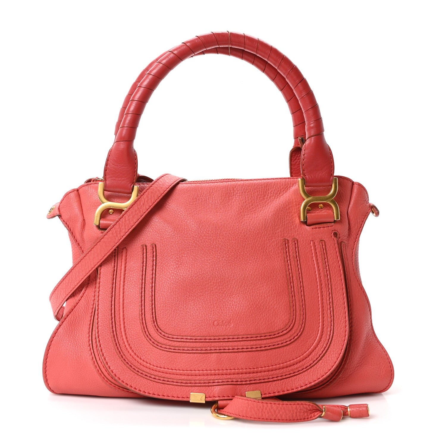 Chloe Calfskin Medium Marcie Satchel Paradise Pink