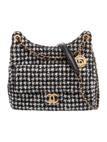 Small Tweed Wavy CC Hobo w/ Tags