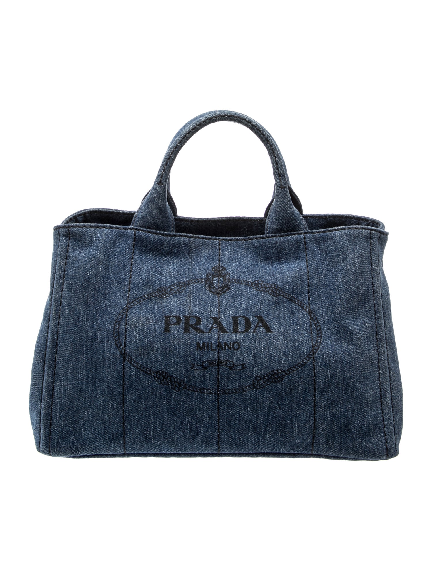Enameled Metal Triangle Logo Tote
