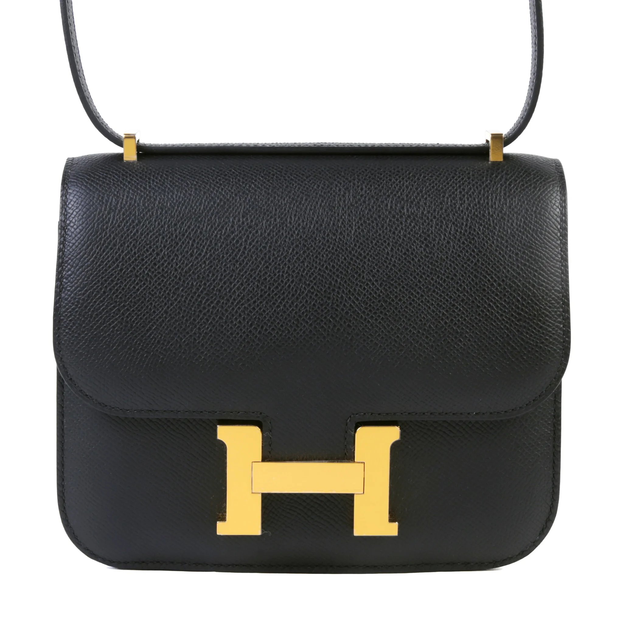Brand New ( Rank N ) HERMÈS Constance Mini Noir (89) Epsom Gold hardware G (2026)