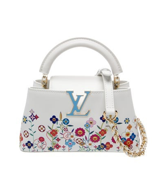 Louis Vuitton Vuitton Leather Superflat Flowers Capucines East West Mini 2025 W Tags