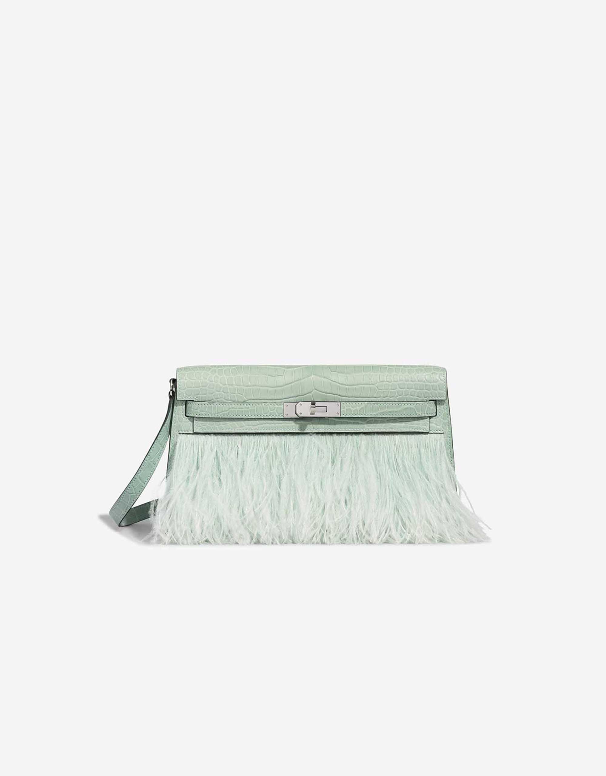 
		Kelly Elan Pochette Alligator Mississippi / Feathers Vert d'Eau    