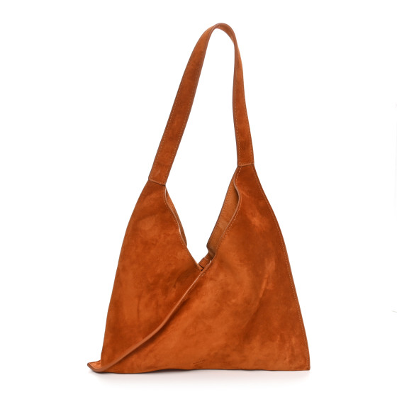 Khaite Suede Calfskin Small Sara Tote Caramel