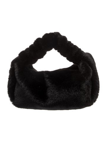Faux Fur Top Handle Bag