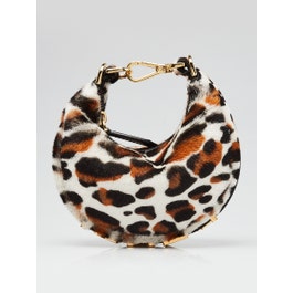 Fendi Fendi Pony Hair Vitello Grace Ocelot Fendigraphy Nano Bag-7AS089