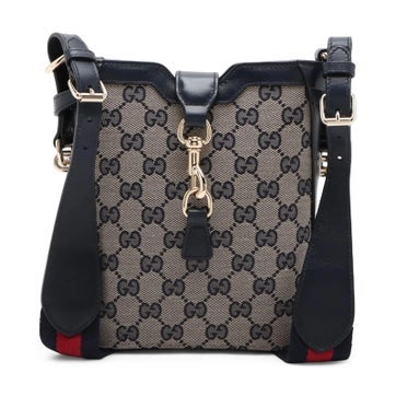 Canvas Jackie GG Canvas Mini Bucket Bag
