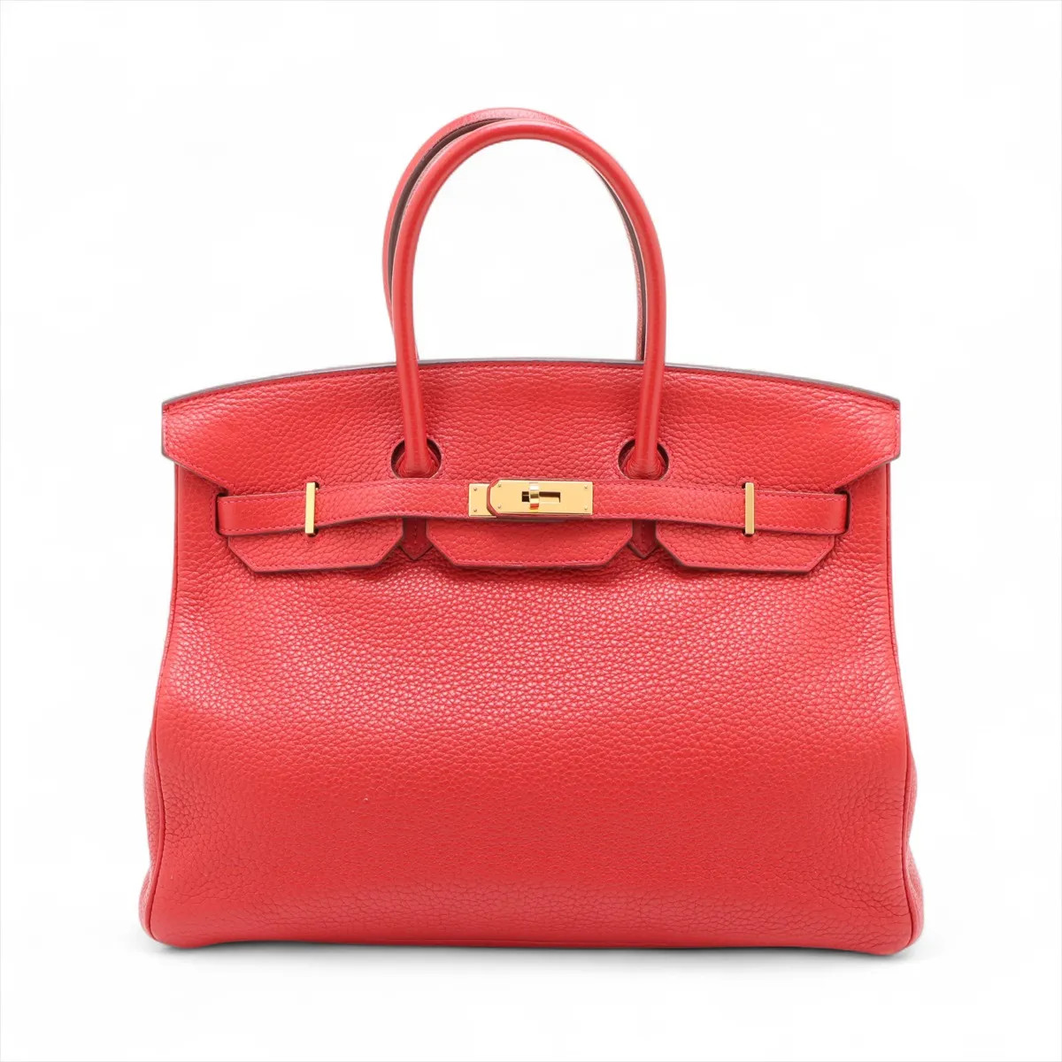 Hermès Birkin 35 Le Tournay Taurillon Clemence Rouge casaque Gold Metal Fittings