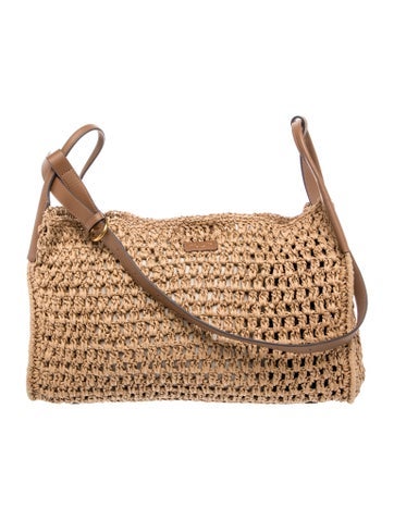 Raffia Messenger Bag