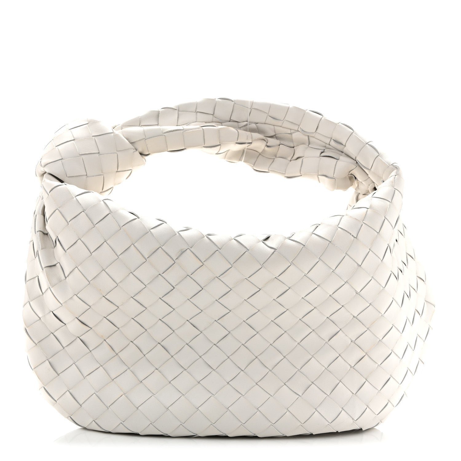 Bottega Veneta Nappa Intrecciato Teen Jodie Hobo White