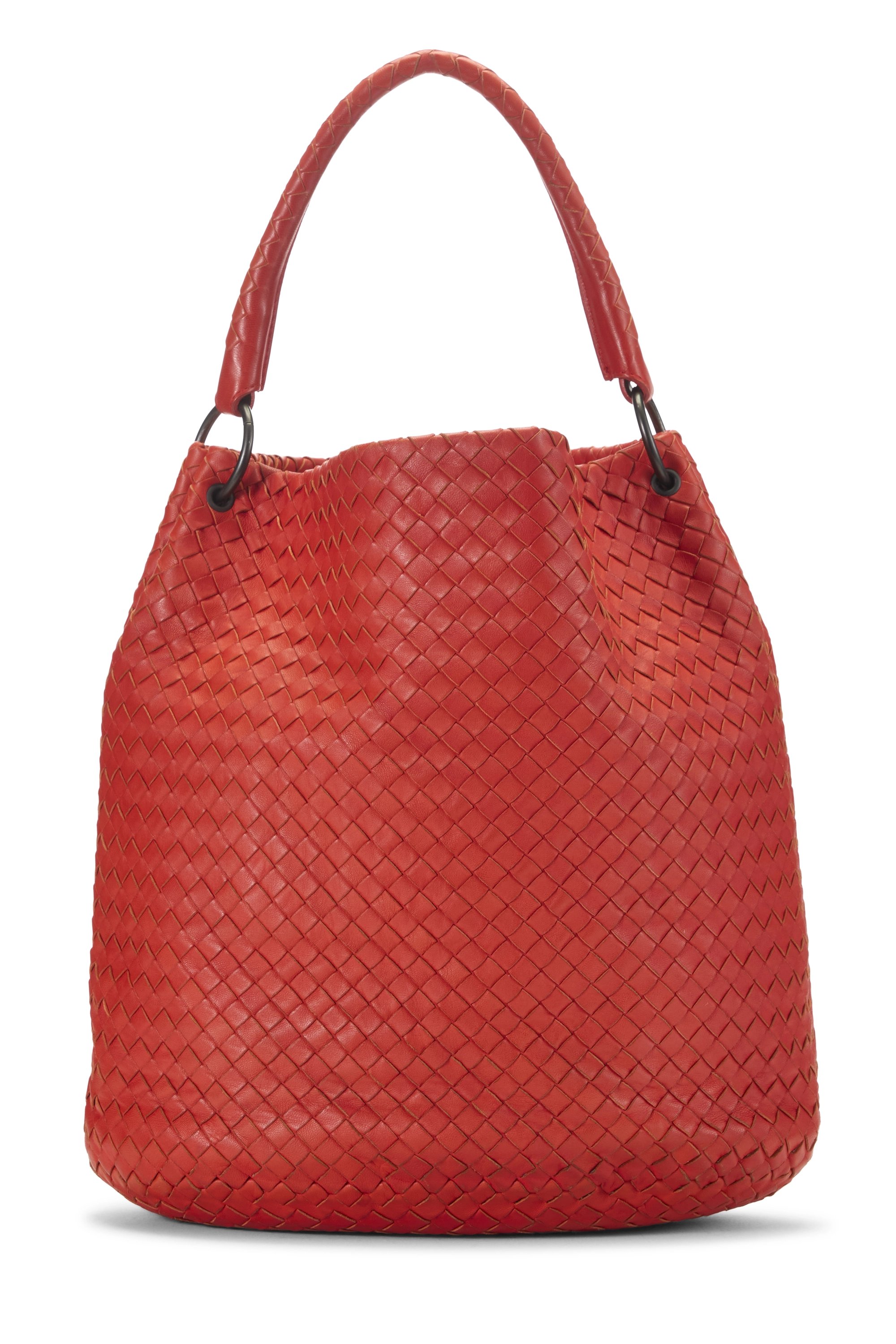 Orange Intrecciato Tote