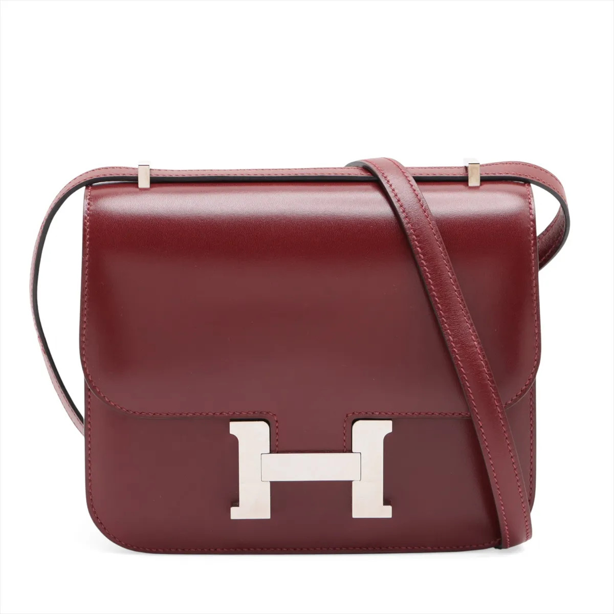 Hermès Constance 3 Mini 18 Box calf Rouge H Silver Metal Fittings
