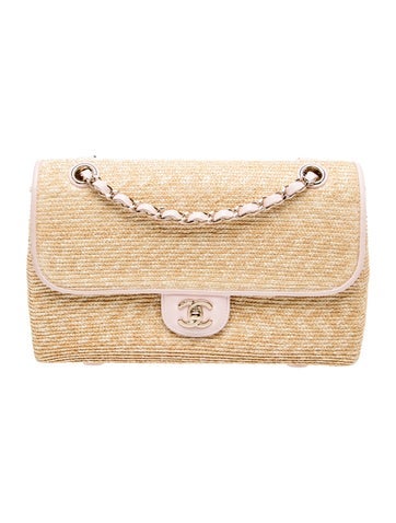 2026 Large Raffia Flap Bag