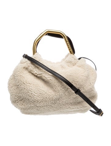 Shearling Top Handle Bag