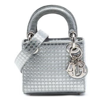 Patent Leather Micro Metallic Patent Microcannage Lady Dior