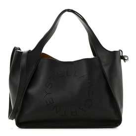 Stella McCartney Eco Alter Nappa East West Perforated Tote Black