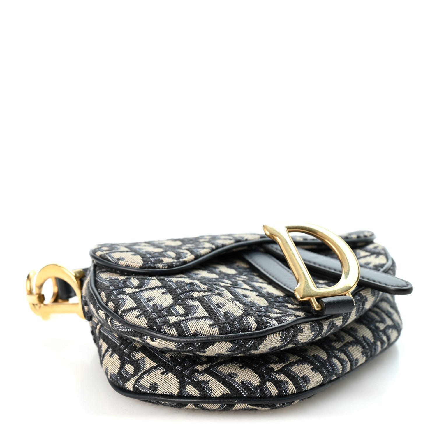 Dior Christian Dior Oblique Mini Saddle Bag Blue