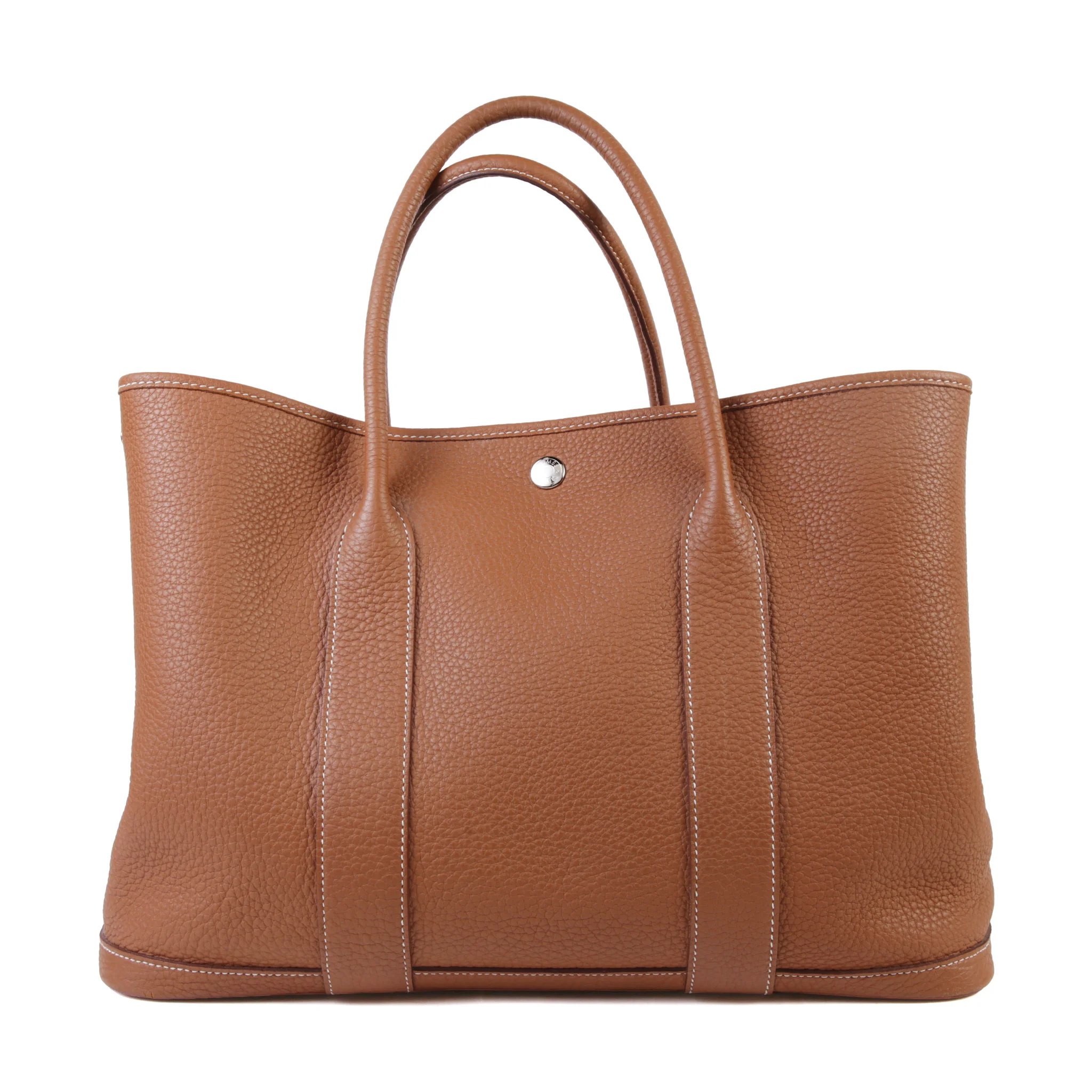 Very Good ( Rank A) HERMÈS Garden Party PM Gold (37) Negonda Palladium hardware D (2019)