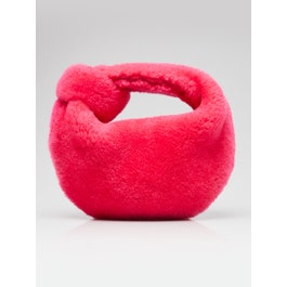 Bottega Veneta Bottega Veneta Bright Pink Shearling Mini Jodie Bag