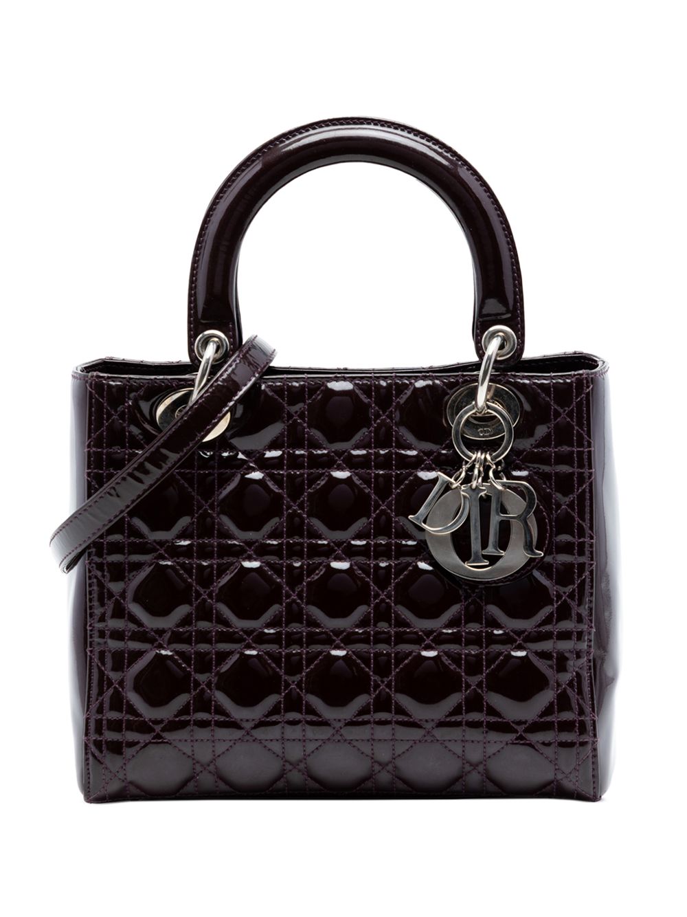 2009 Medium Patent Cannage Lady Dior satchel