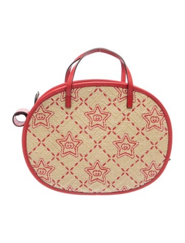 Raffia Raffia Snail Star GG top handle bag Small