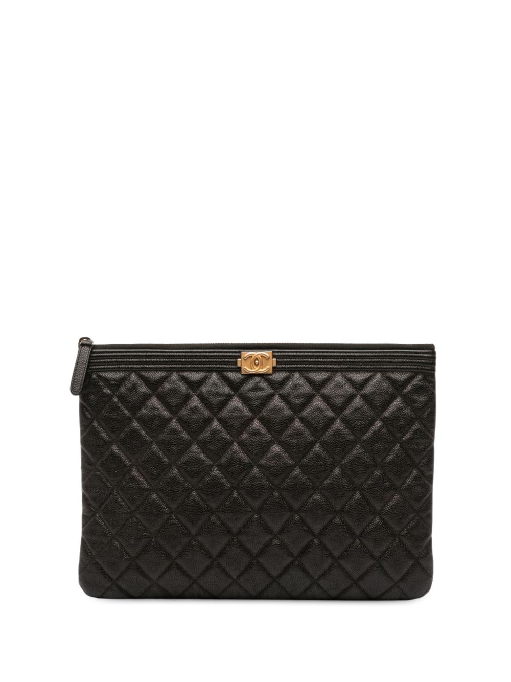 2018 Medium Quilted Caviar Boy O Case clutch bag