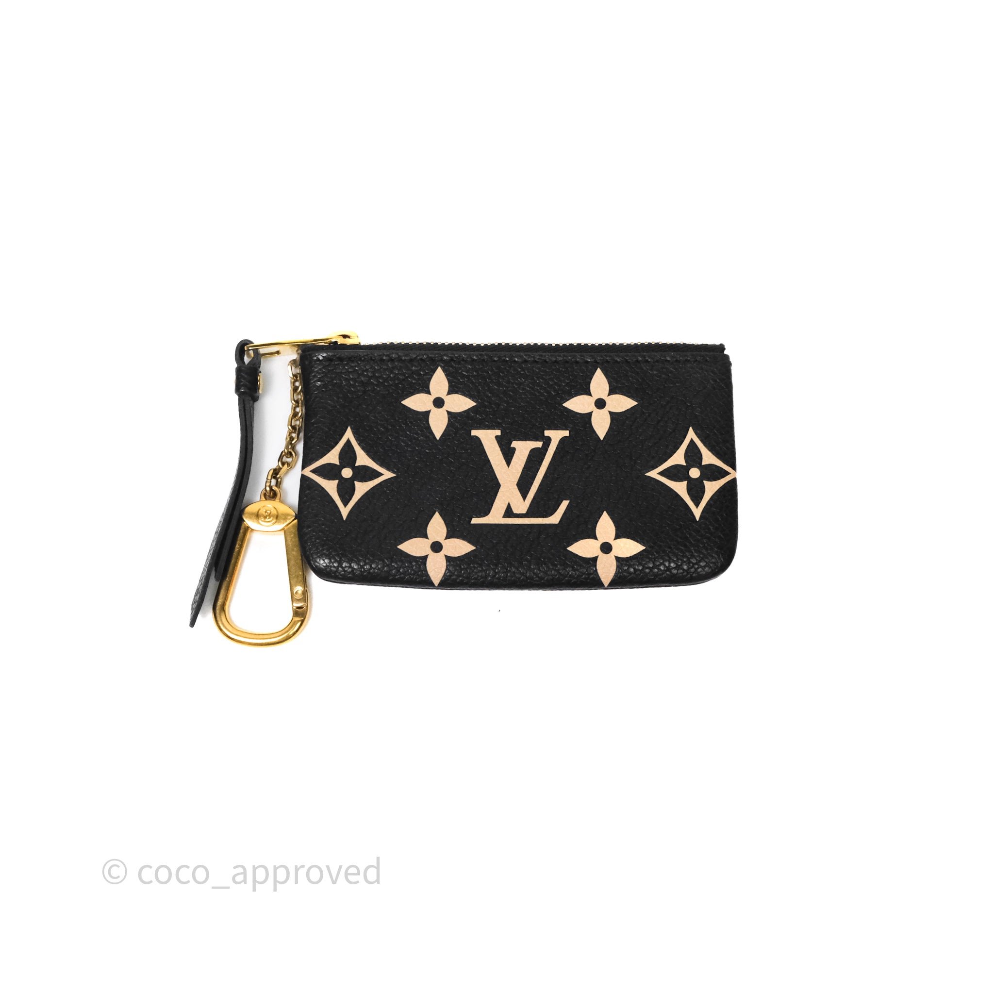 Louis Vuitton Key Pouch Black Monogram Canvas