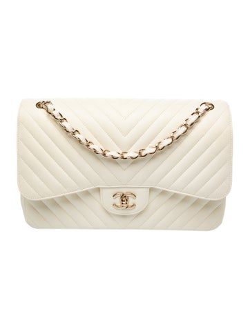 Classic Jumbo Chevron Double Flap Bag