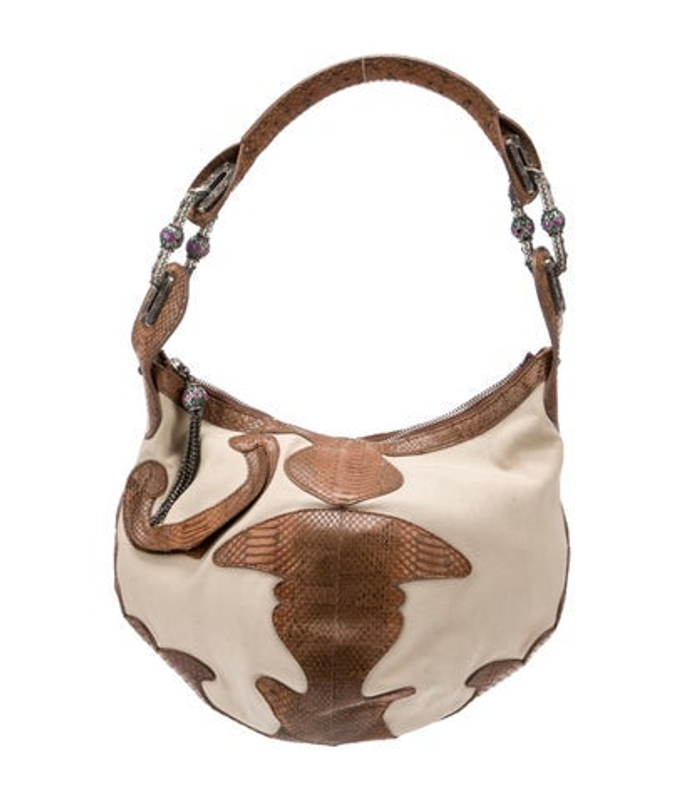 Jimmy Choo Choo Canvas Shoulder Bag