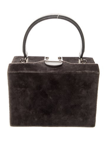 Velvet Top Handle Bag