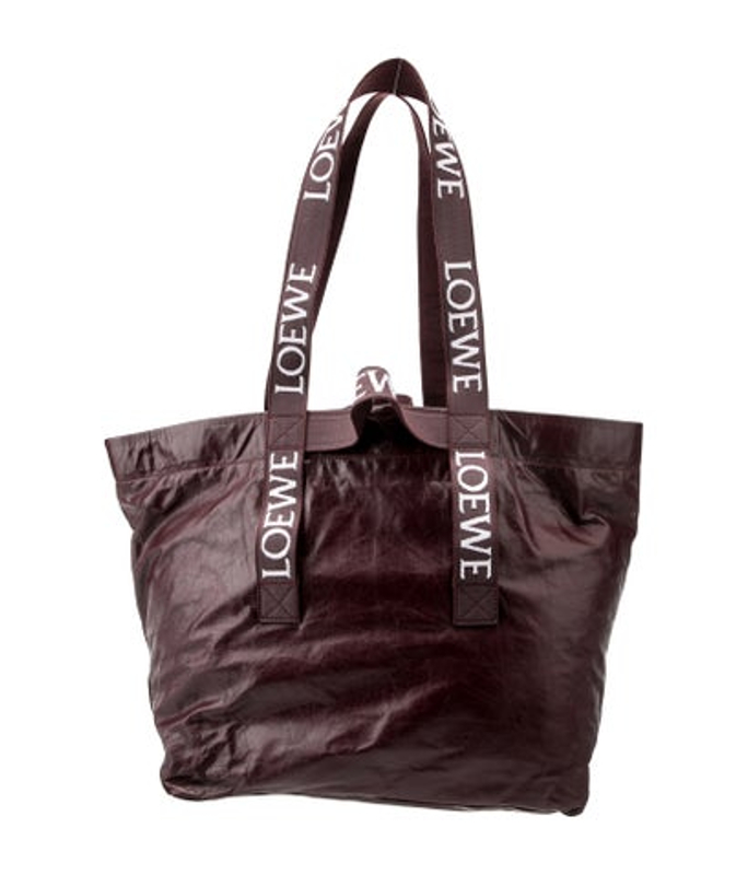 Loewe Leather Loewe Fold Crinkled Leather Tote