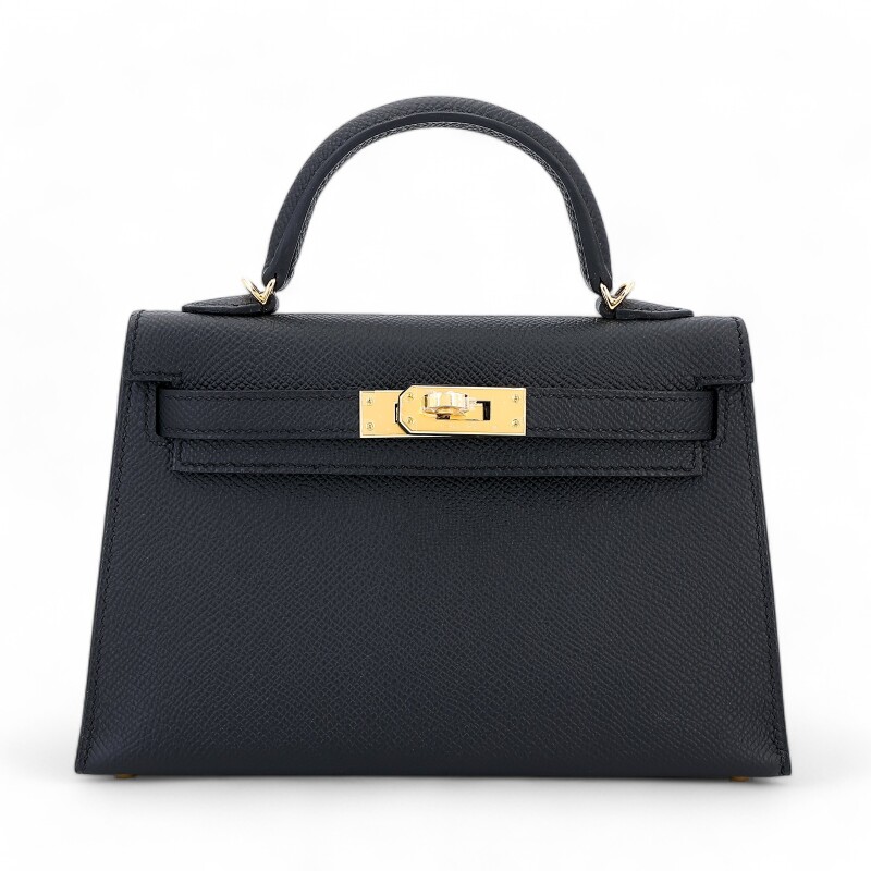 Hermes Black Epsom Mini Kelly II Gold Hardware, 2025
