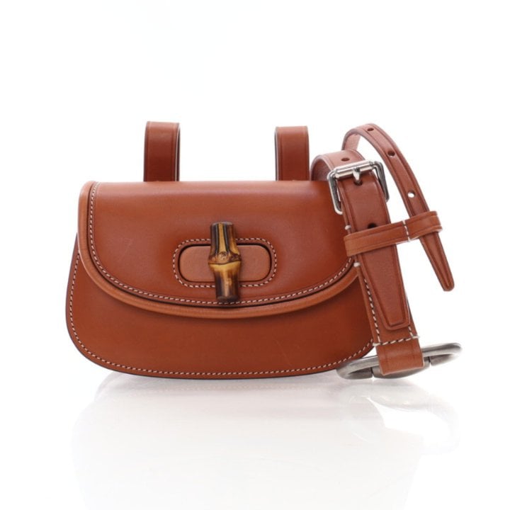 Gucci Mini Calfskin Bamboo 1947 Waist Bag