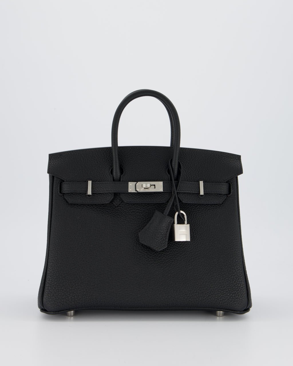Hermes *VERY RARE* Hermès Birkin 25 Retourne Bag in Noir Togo Leather with Palladium Hardware