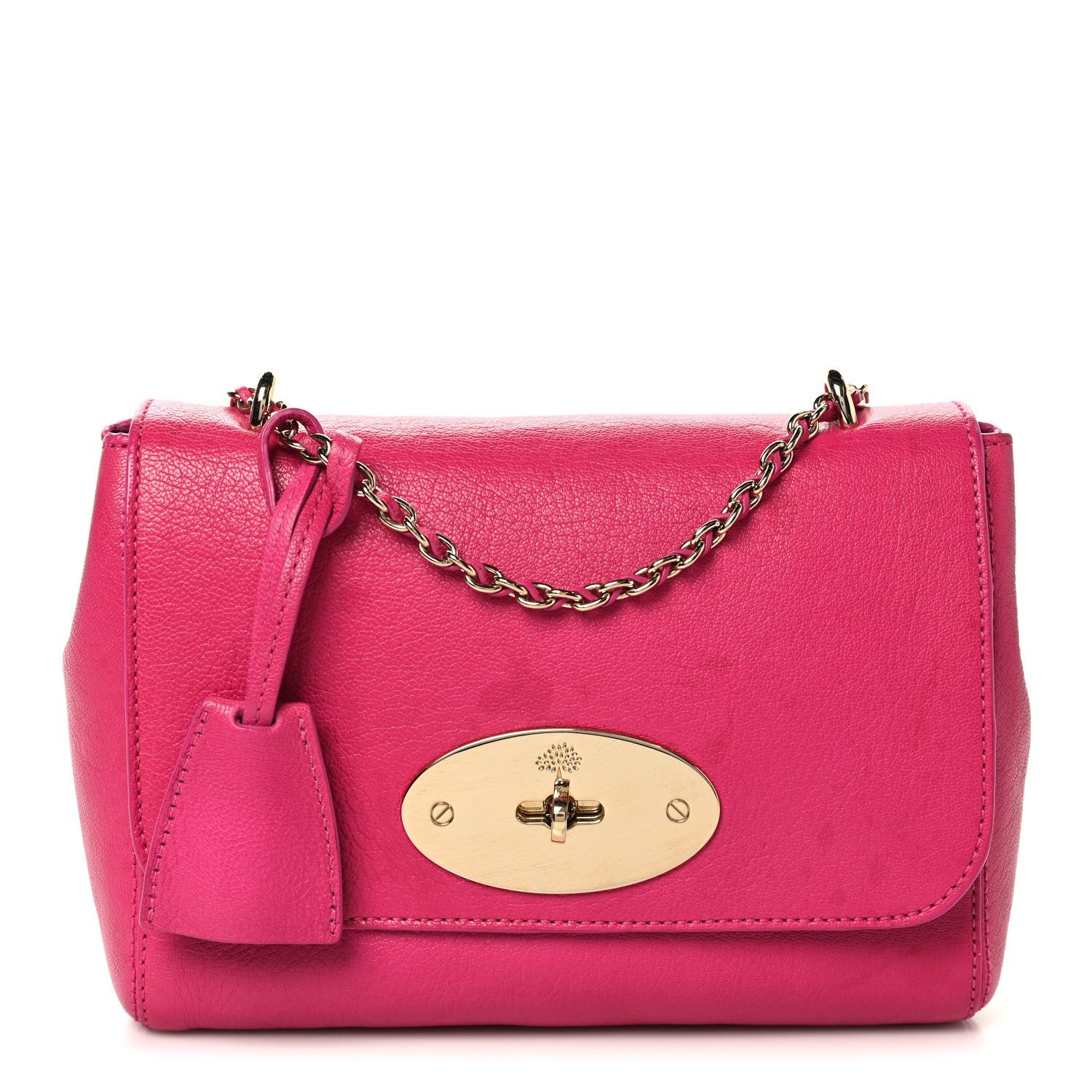 Mulberry Mulberry Small Classic Grain Calfskin Small Lily Flap Pink