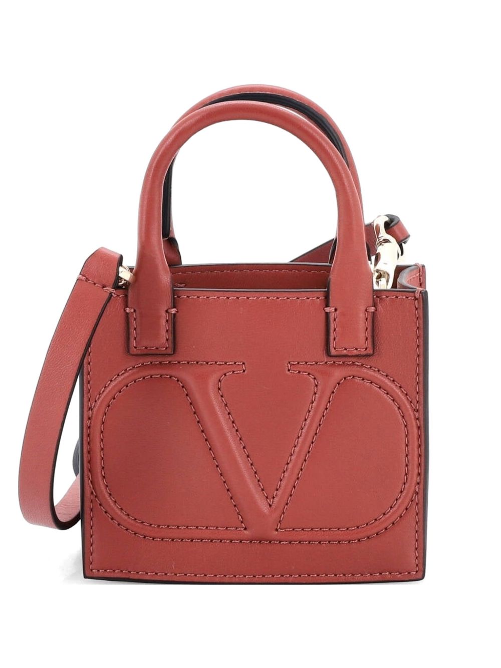 VLogo Signature Pouch Tote Leather Mini crossbody bag