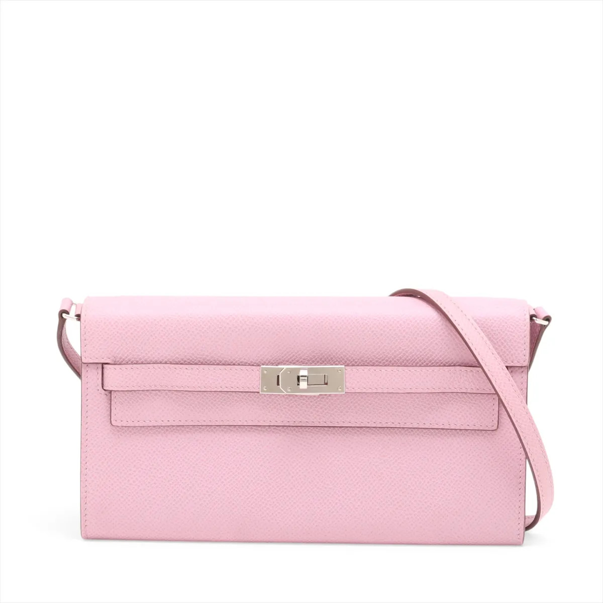 Hermès Kelly Wallet Long Togo Veau Epsom Mauve sylvestre Silver Metal Fittings U