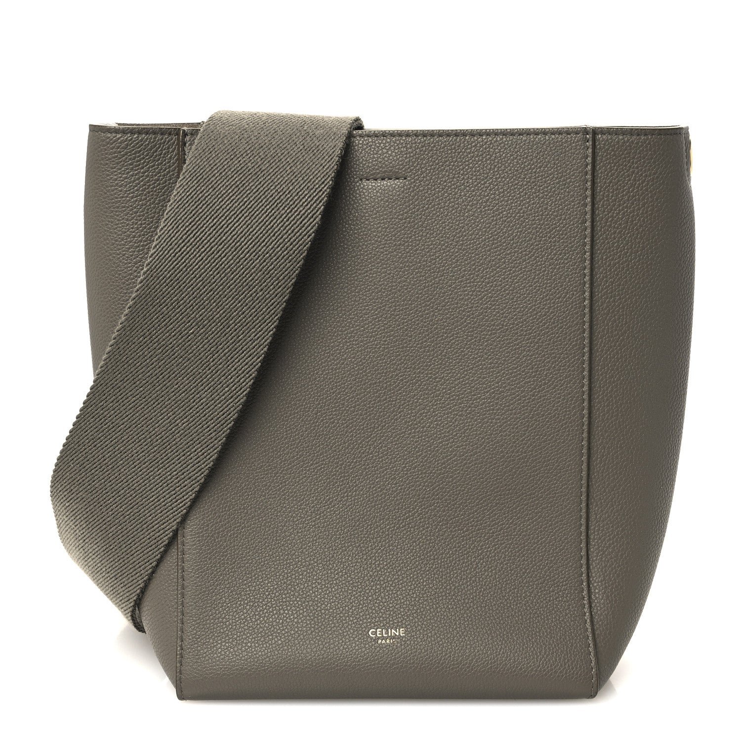 Celine Soft Grained Calfskin Small Sangle Bucket Bag Taupe