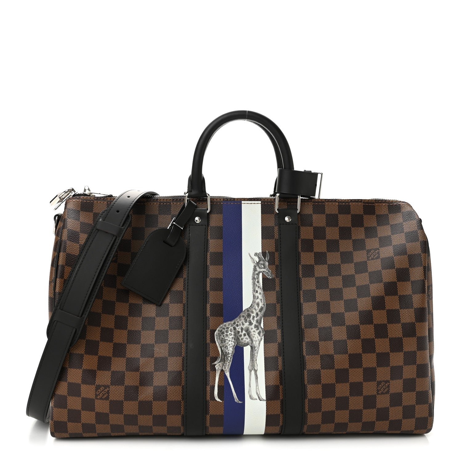 Louis Vuitton Savane Damier Ebene Keepall Bandouliere 45