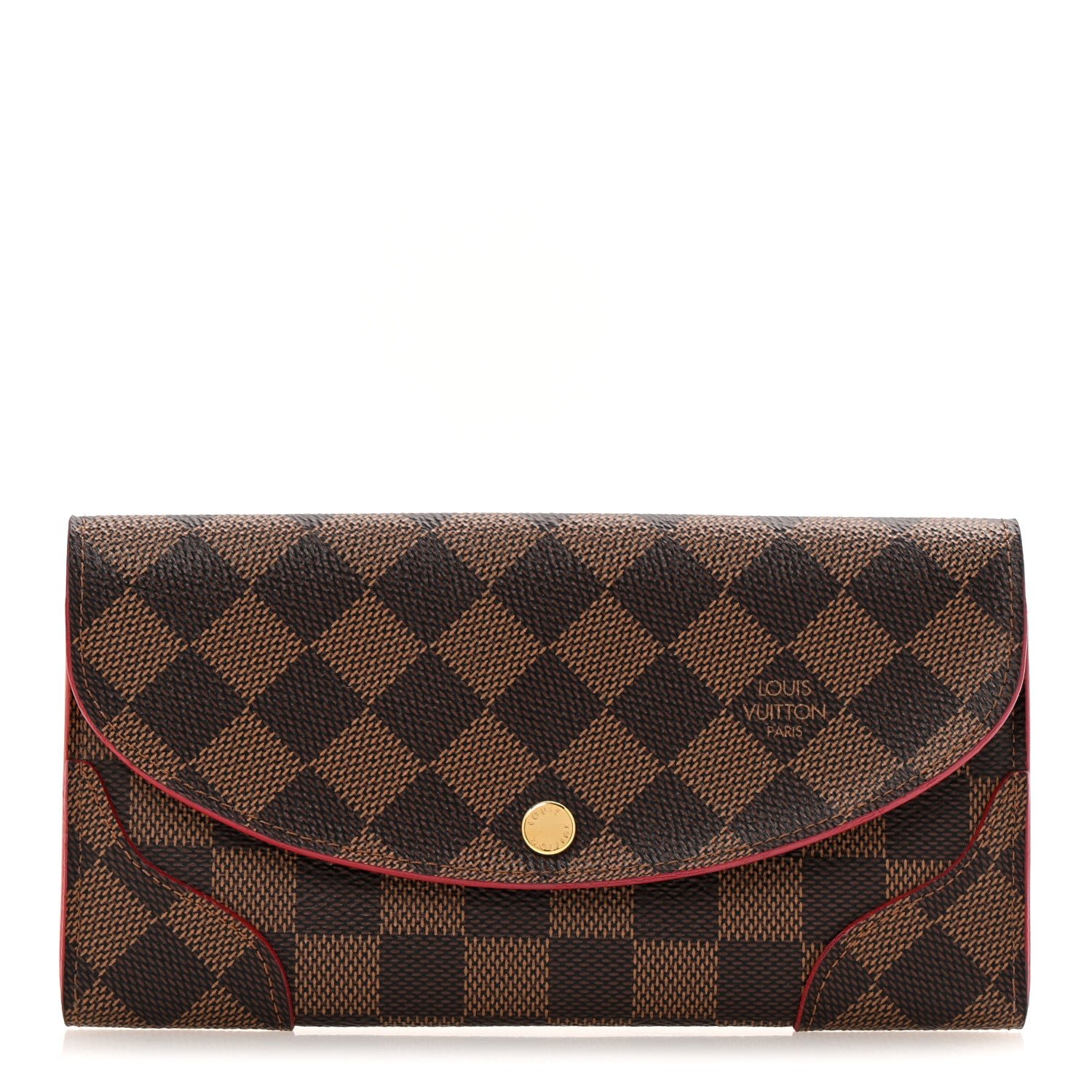 Louis Vuitton Damier Ebene Caissa Wallet Cherry