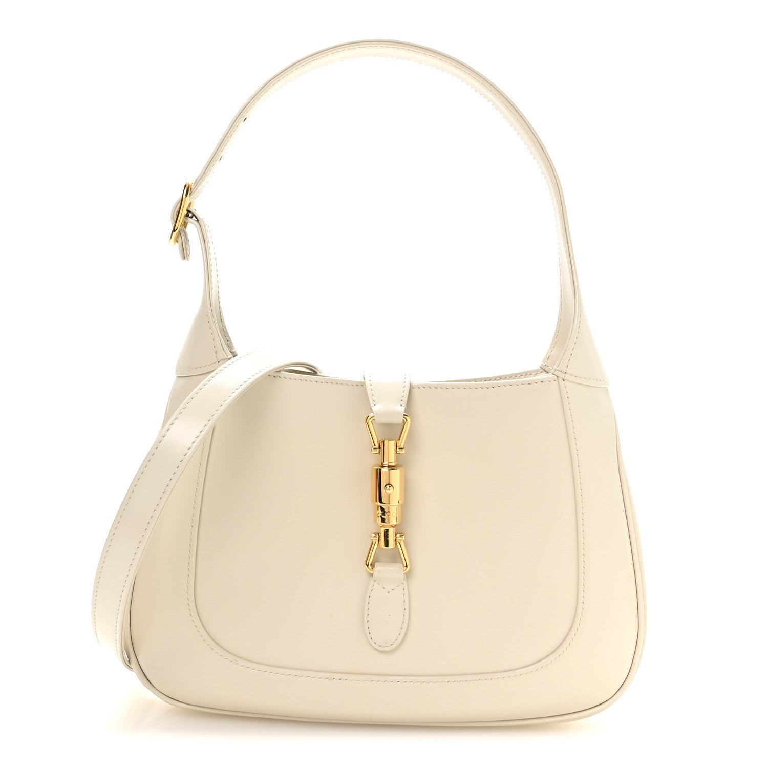Gucci Boarded Dyana Lux Calfskin Small Jackie 1961 Hobo Mystic White