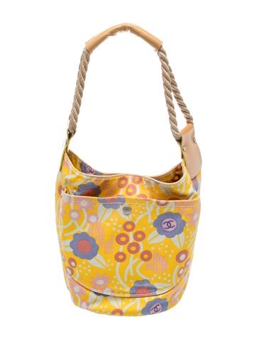 Floral Canvas Bucket Bag