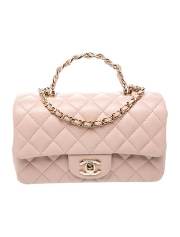 2026 Quilted Lambskin Mini Classic Top Handle Bag