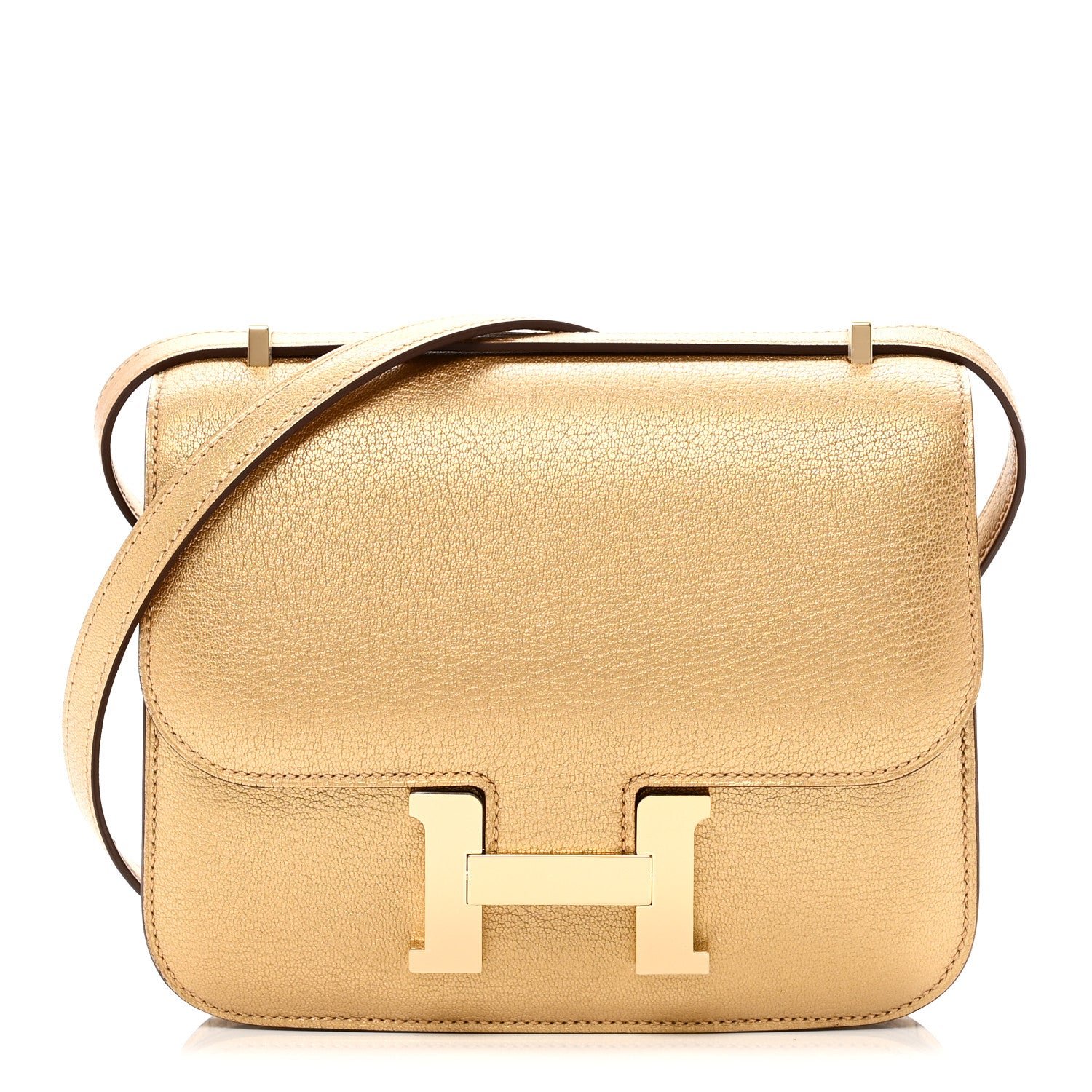 Hermes Hermes Metallic Chevre Chamkilight Constance 18 Dore