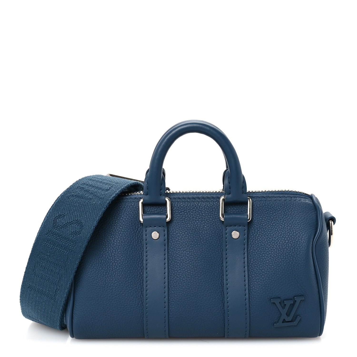 Louis Vuitton Calfskin Aerogram Keepall XS Blue