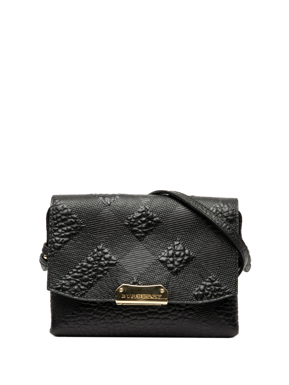 2000-2017 Embossed Grain Check Leather Langley crossbody bag
