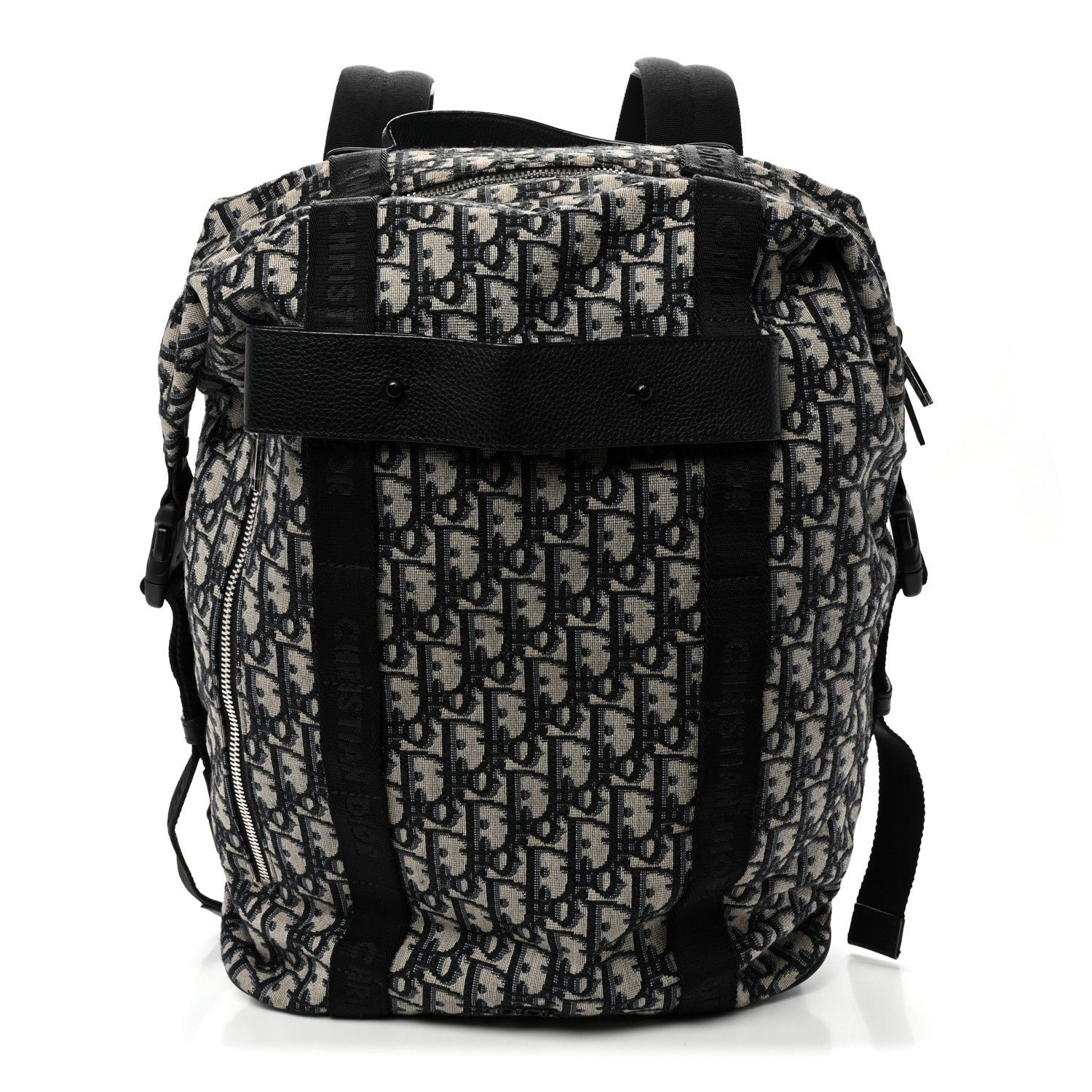 Christian Dior Oblique Calfskin Safari Backpack Navy Blue